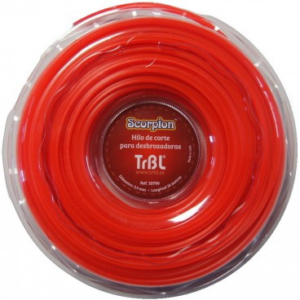 HILO NYLON PARA DESBROZADORA 3.30MM X 5 MT ROJO