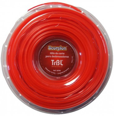 HILO NYLON PARA DESBROZADORA 3.30MM X 5 MT ROJO