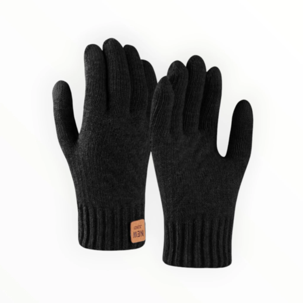 GUANTE HILO LANA GRIS NEGRO QS-05