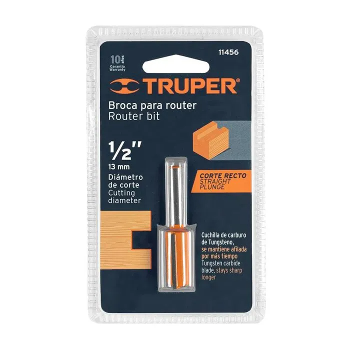 FRESA RECTA DOS FILOS 1/2X1 TRUPER / 11456