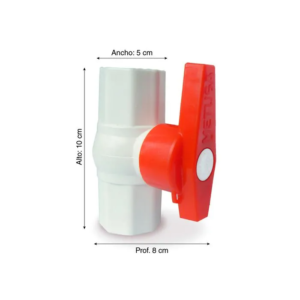 LLAVE DE PASO 1/2 PVC METUSA /