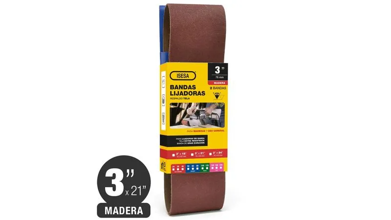 LIJA DE BANDA 3X21 2PC 40 UYUS / LJ340BD