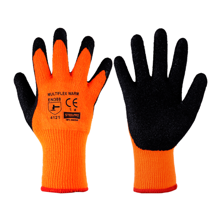 GUANTE HY NARANJA /NEGRO DOBLE