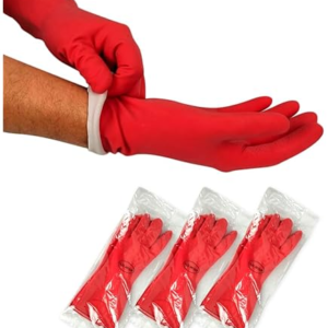 GUANTE LAVANDERIA ROJA AFELPADO