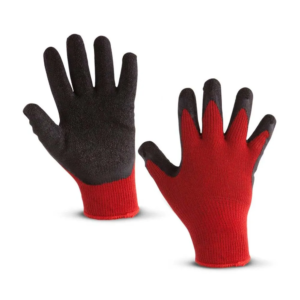 GUANTE HY ROJO NEGRO HILO H8
