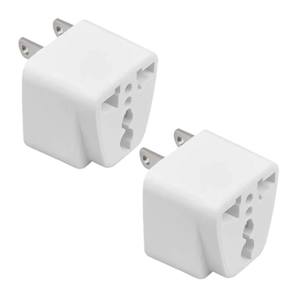 ADAPTADOR DE ENCHUFE NEGRO Y BLANCO HOMELIGHT
