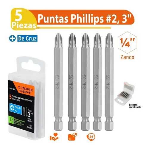 PUNTA PHILLPS #3 DE 2^ X 5PZ TRUPER / 17827