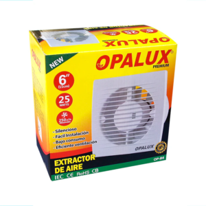 EXTRACTOR DE AIRE 6 25W C/SENSOR OPALUX / OP-G6M