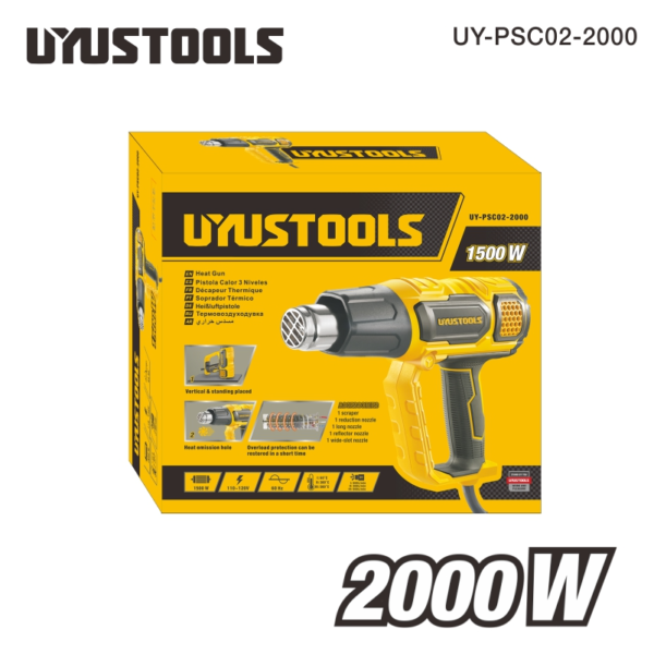 PISTOLA DE CALOR 2000 W UYUSTOOLS