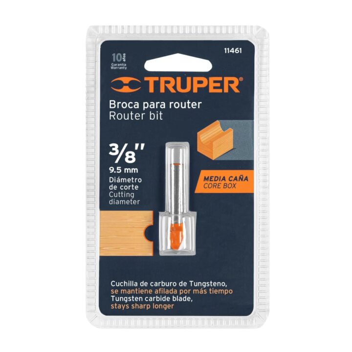 BROCA PARA ROUTER MEDIA CAÑA 3/8 TRUPER / 11461