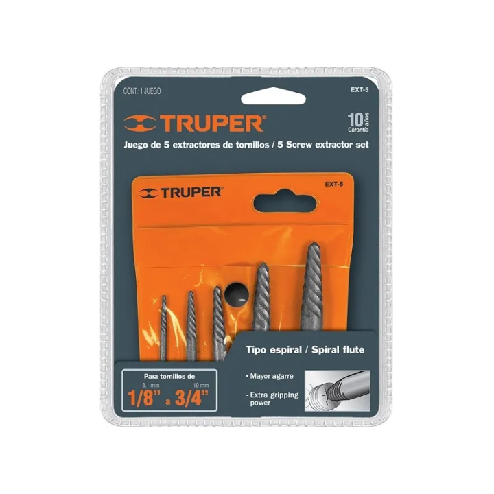 EXTRACTOR DE PERNOS X 5 TRUPER / 14512