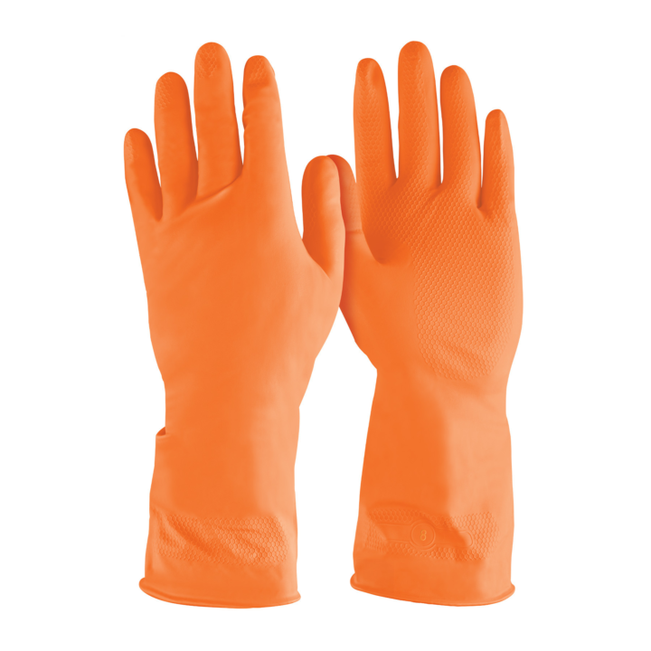 GUANTE LAVANDERIA AMAR/NARANJA 45CM