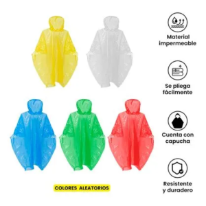 PONCHO PLASTICO COLORES