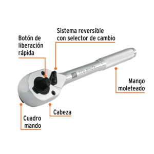 RACHET DOBLE 1/2 - 3/8 TRUPER / 13413