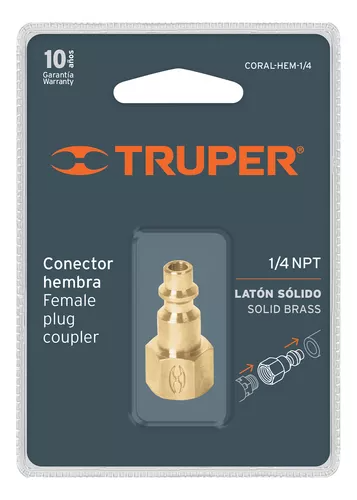 CONECTOR TIPO HEMBRA 1/4 TRUPER / 19082