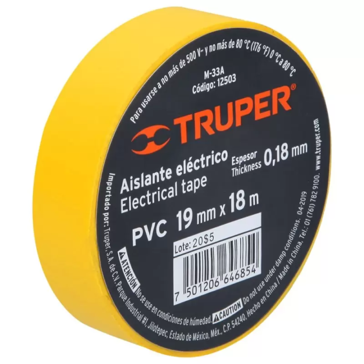 CINTA AISLANTE AMARILLO TRUPER / 12503