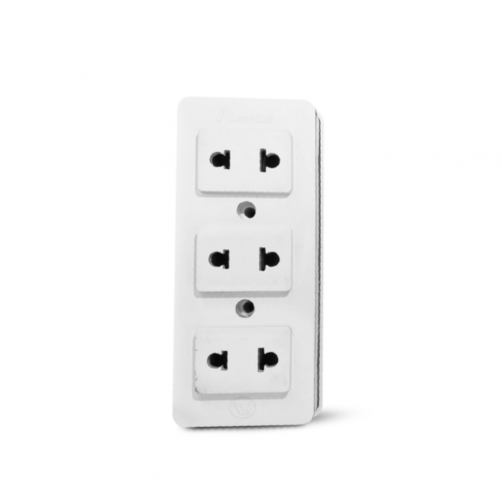 TOMA RECTANGULAR X 3 MEGALUZ /