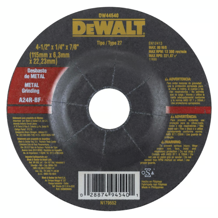 DISCO DESBASTE 7 DEWALT /