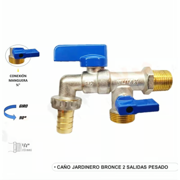 CAÑO LAVANDERIA BRONCE VALMAX